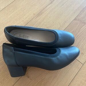 Clarks Black Leather Heels